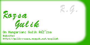 rozsa gulik business card